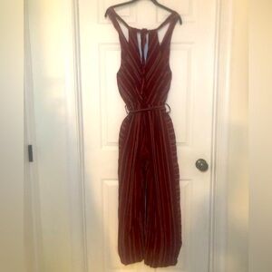 Indigo Rein Linen Blend Romper Belted Women’s Size M